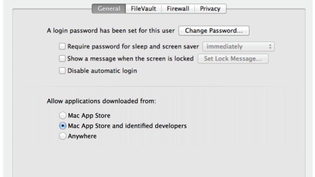 Users will have the ability to set the level of protection they want with Mountain Lion's new Gatekeeper feature.