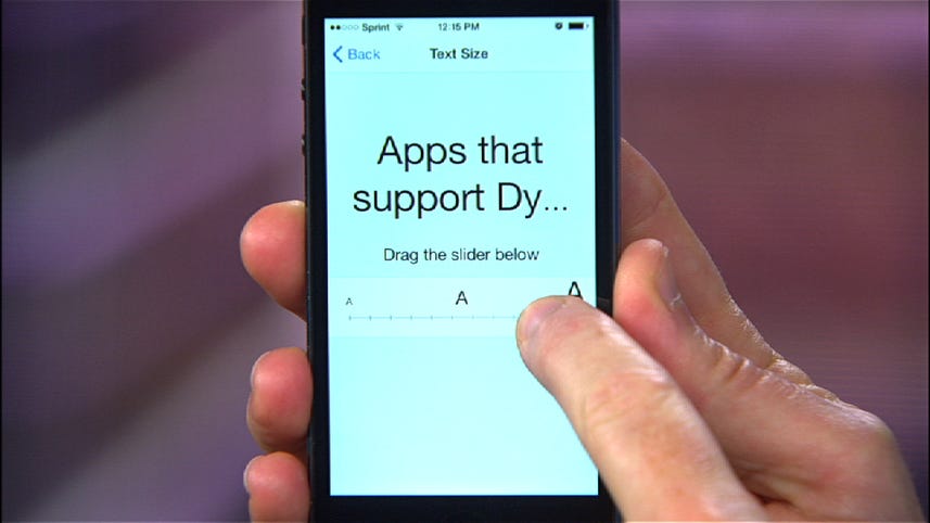 Make text bigger in iOS 8