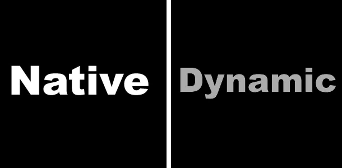 Native vs dynamic contrast