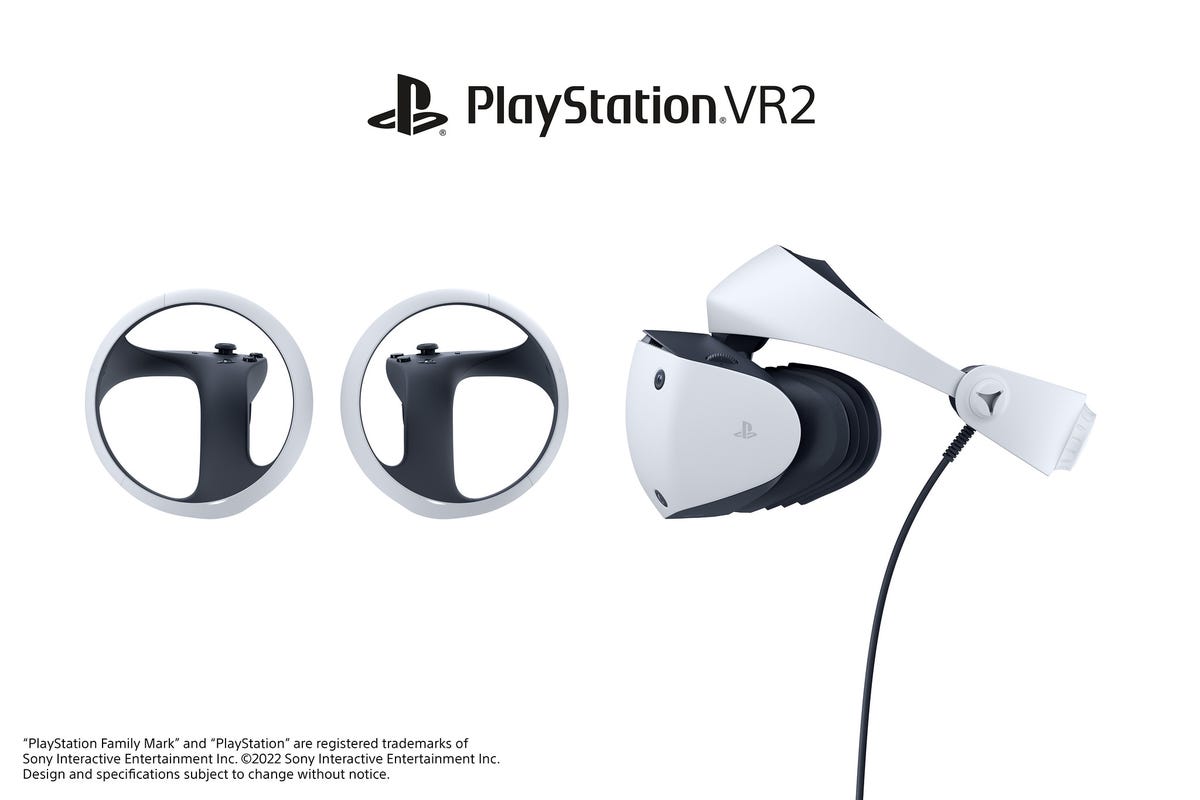 Tampilan samping headset PlayStation VR2