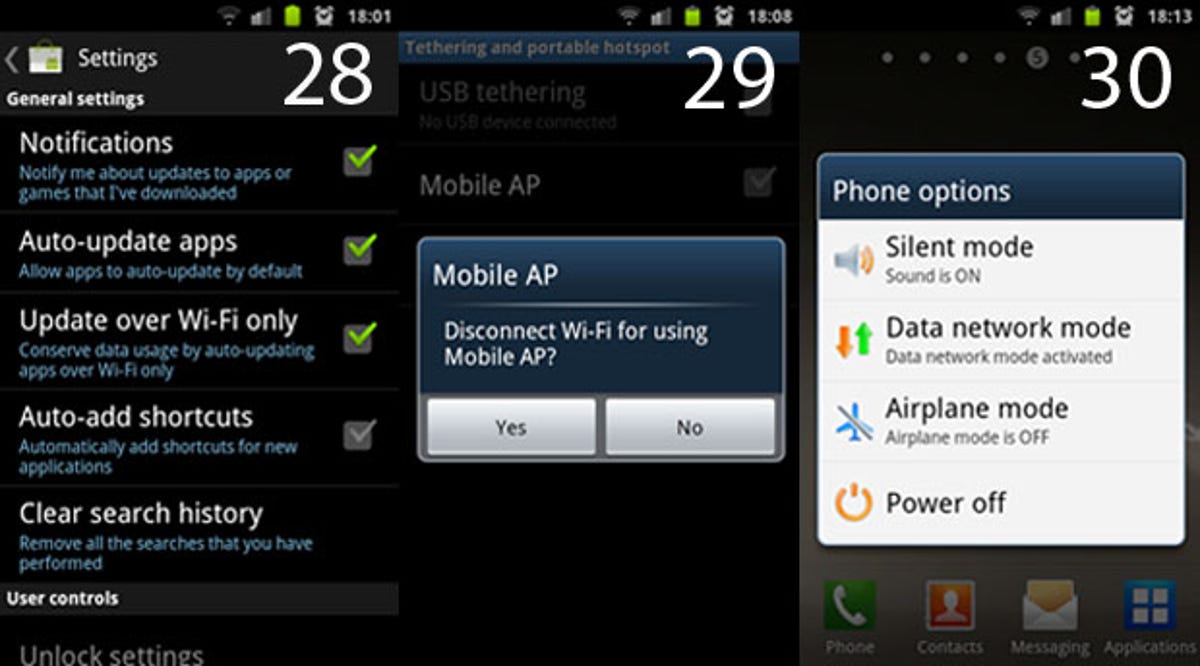 Android Update over Wi-Fi only, tethering, Airplane mode