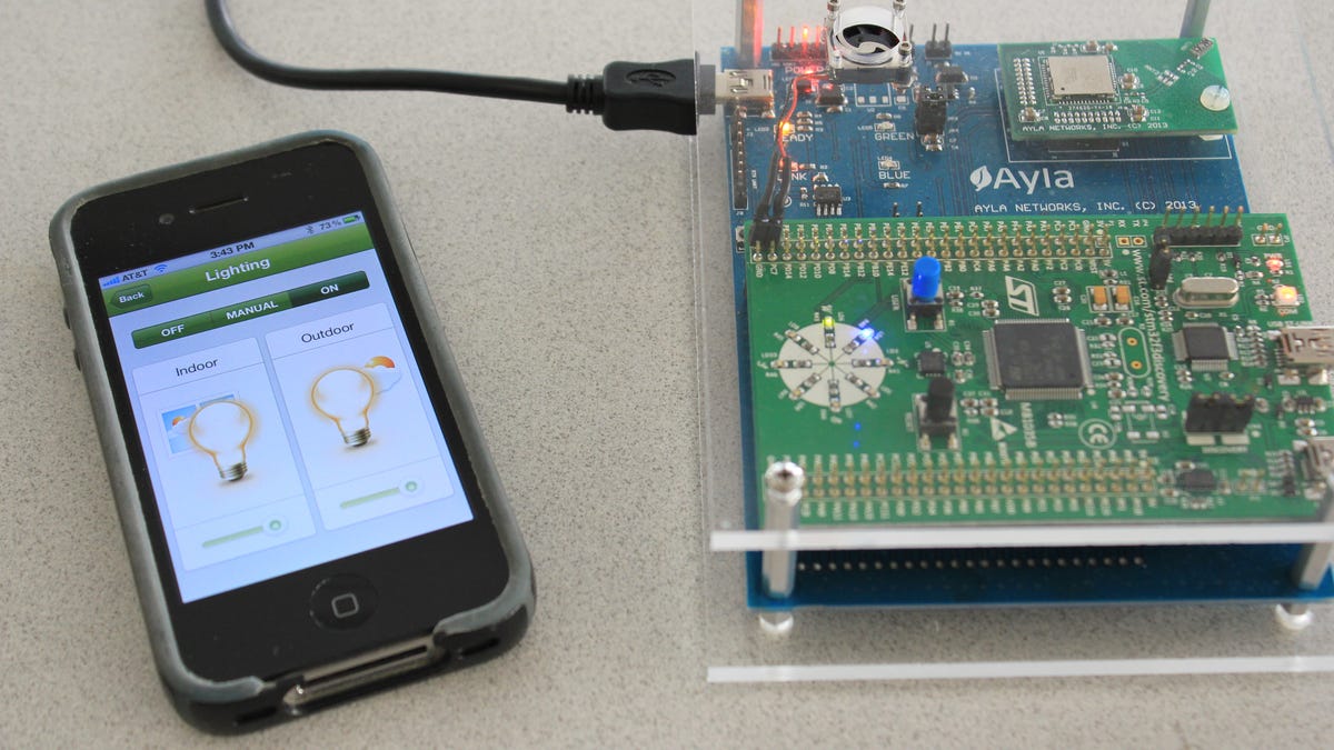The Ayla demo kit demonstrates how a lighting device connected to the Ayla Platform can be controlled and managed in the cloud.