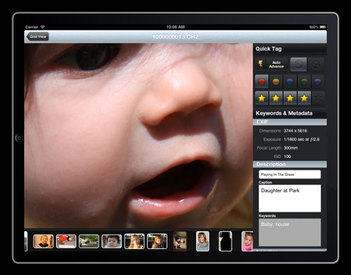 Photosmith is designed to let photographers sort, label, check focus, and add keywords before importing images to Lightroom.