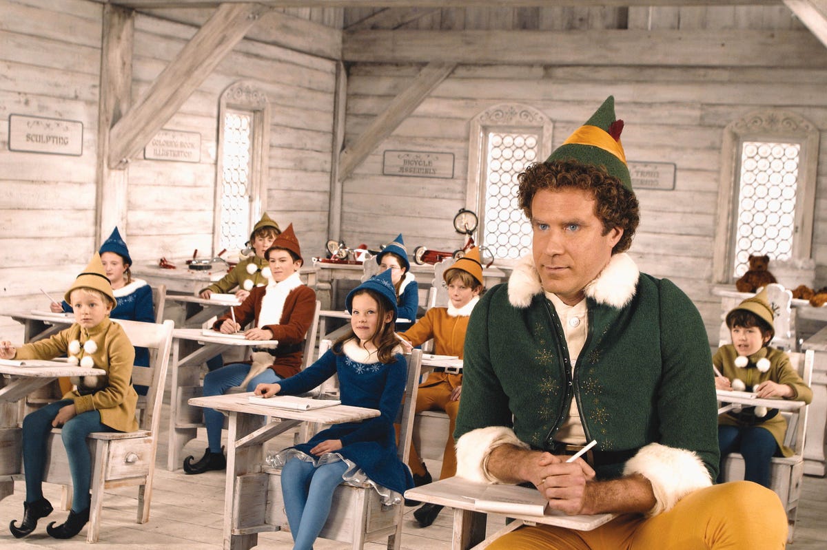 A screenshot from the movie Elf