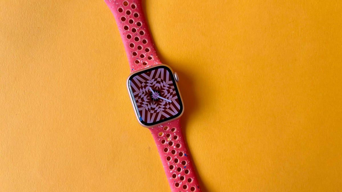 The Apple Watch Series 9 on a yellow background