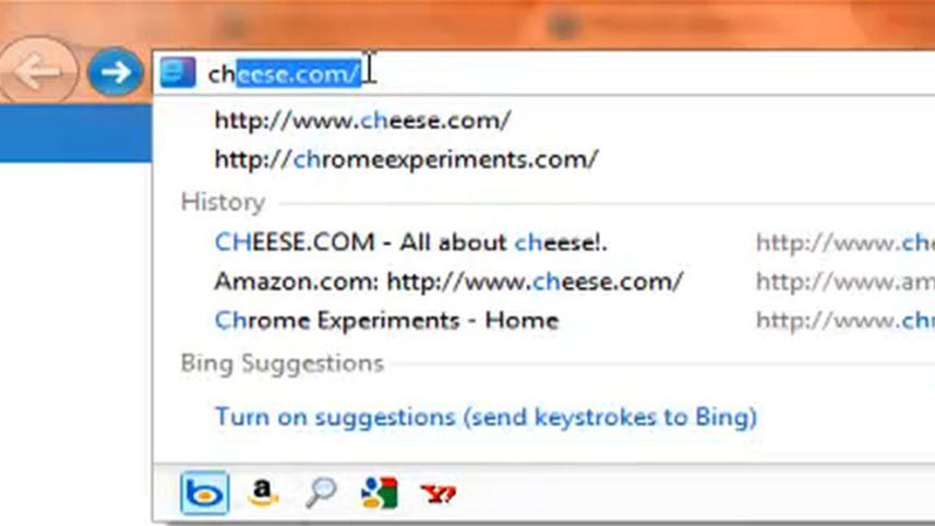 Search with Internet Explorer 9