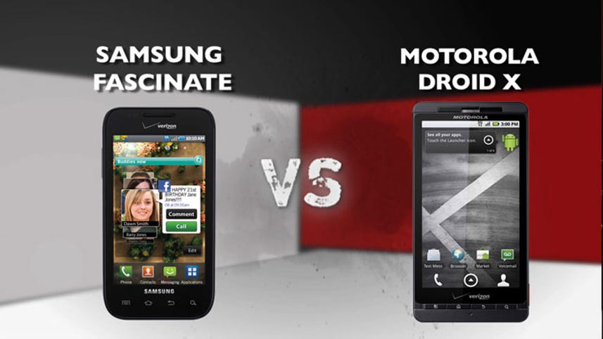 Samsung Fascinate vs. Motorola Droid X