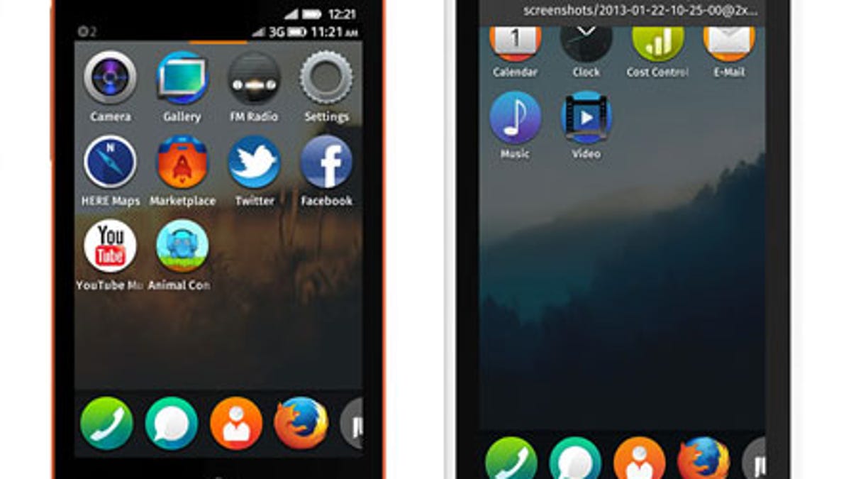 GeeksPhone's lower-end Keon, left, and higher-end Peak are designed for programmers wishing to improve Firefox OS, Mozilla's browser-based operating system.