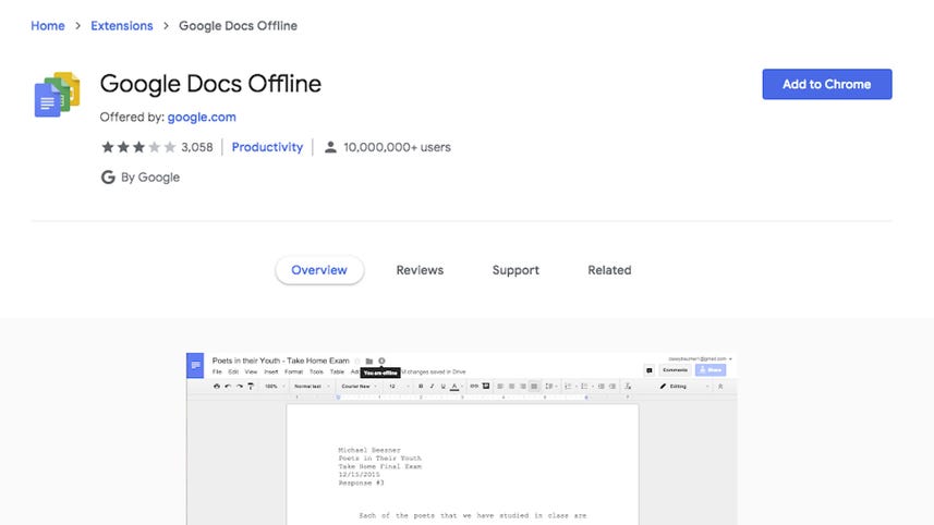 How to set up and use Google Docs offline