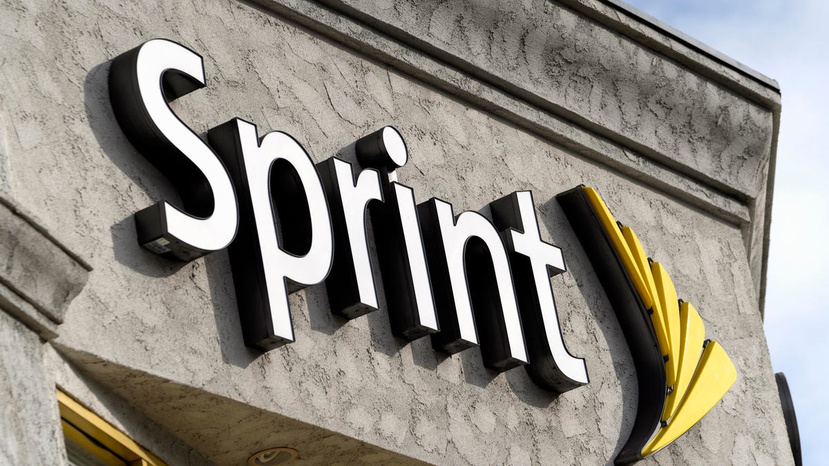 A Sprint store logo seen in Los Angeles, California