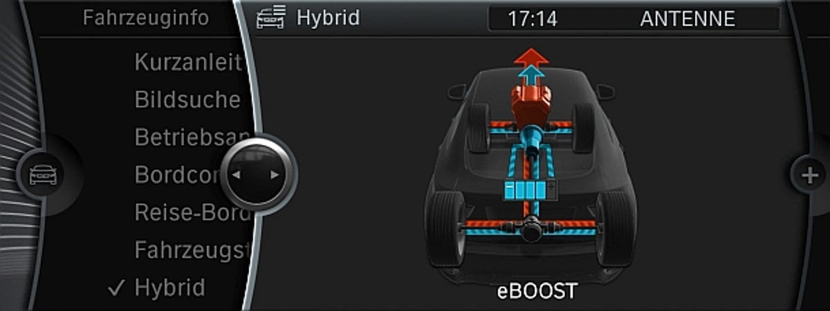 Hybrid iDrive info screen