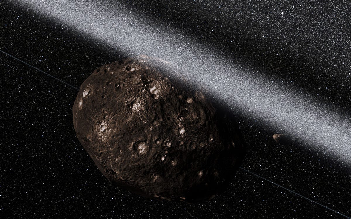 Chariklo asteroid rings artist's interpretation