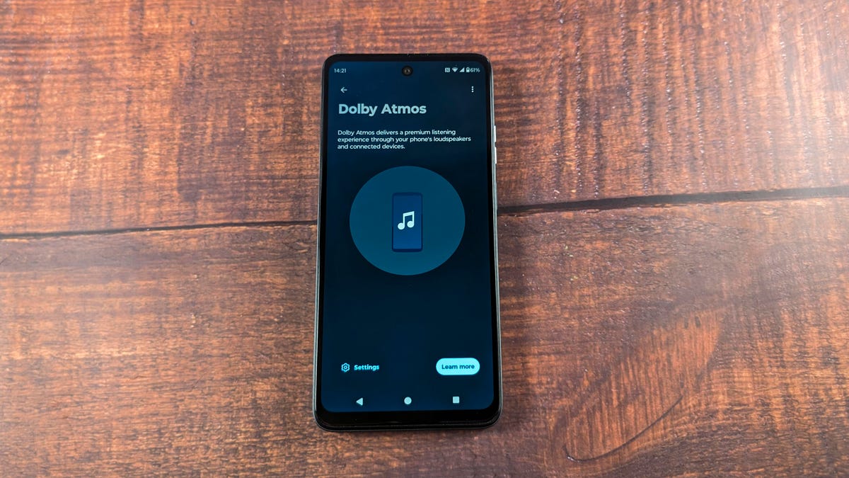Moto G 5G on the Dolby Atmos app