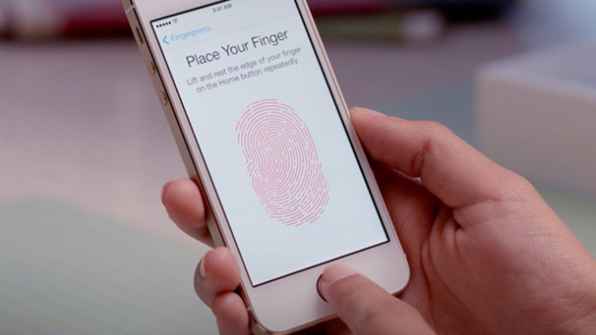 Apple&apos;s new Touch ID fingerprint scanner.
