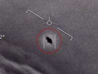 <p>This still shows the unidentified object tracked by a Navy pilot in 2015 in the "Gimbal" video.</p>
