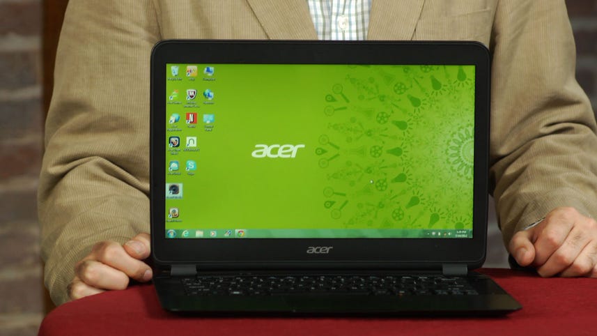 Acer Aspire S5 hides ports behind motorized door