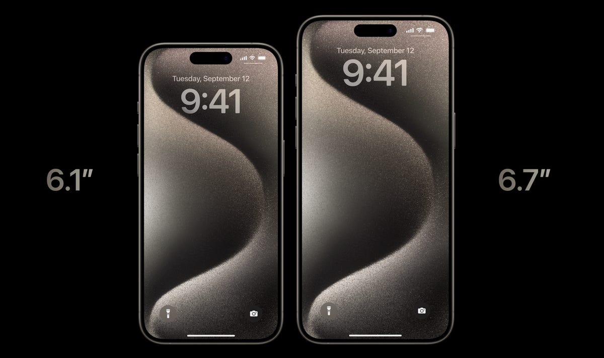 two sizes of iphone 15 pro