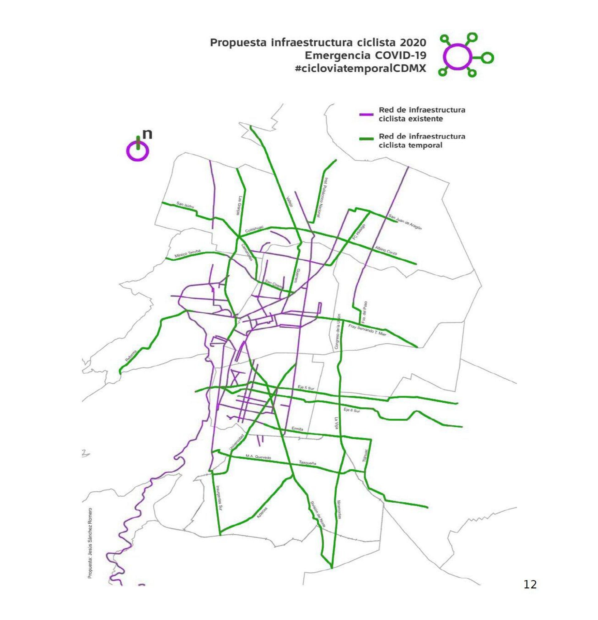 Proposed Mexico City bike paths to battle COVID-19
