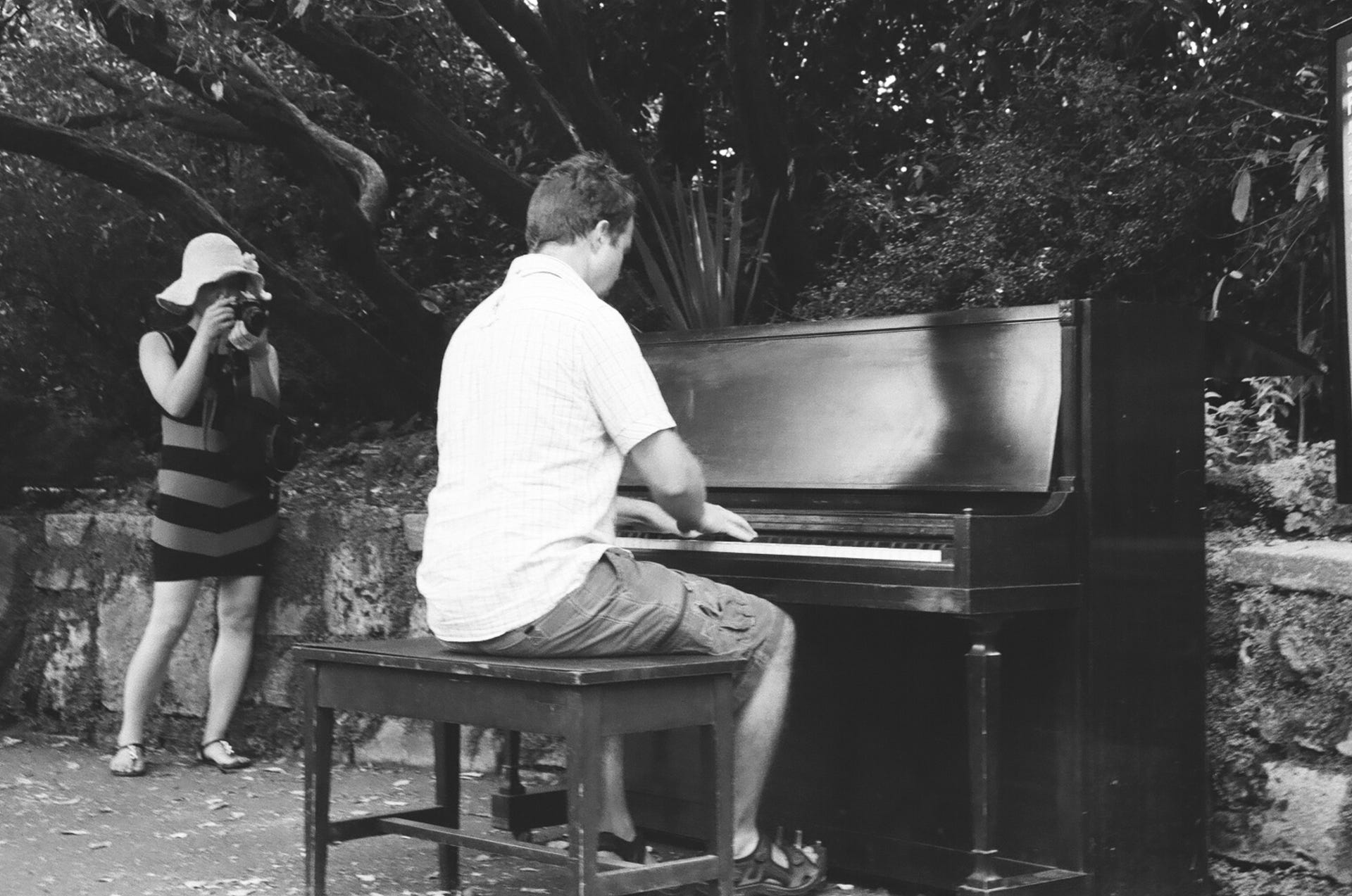 Piano Player shot with Kodak Tri-X 400