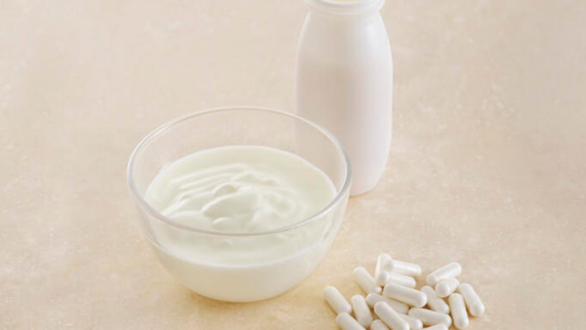 Probiotics in milk or yogurt