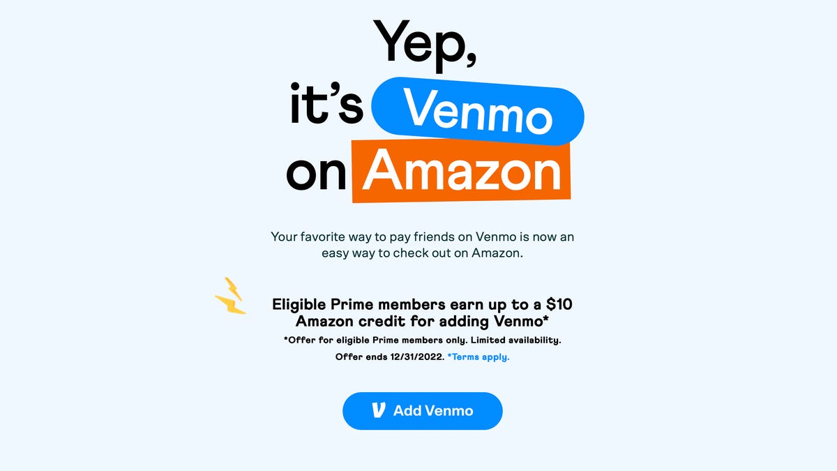 Venmo payments on Amazon