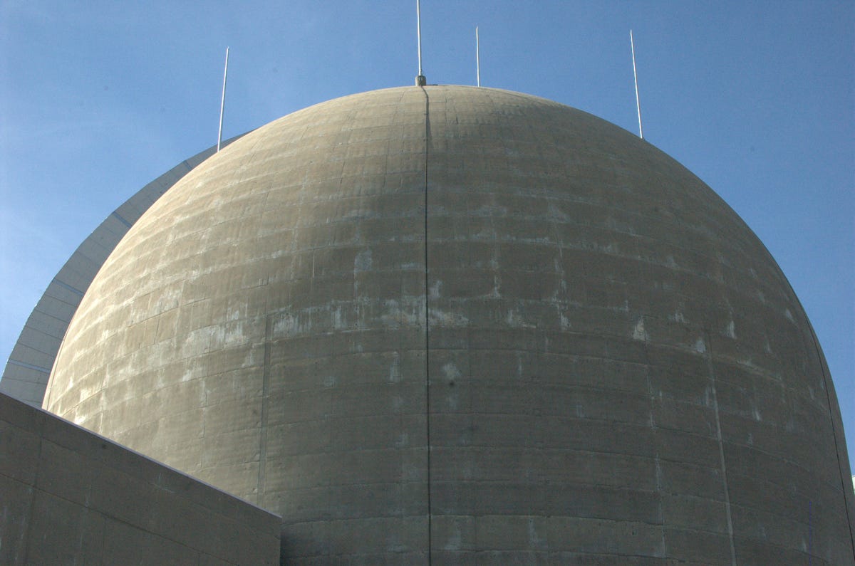 The dome over the nuclear reactor at the Seabrook Station power plant.