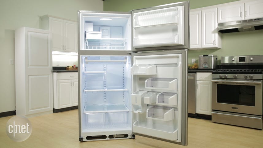 This classic-looking Frigidaire fridge runs a temperature