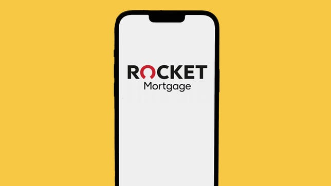 Black and red Rocket Mortgage logo