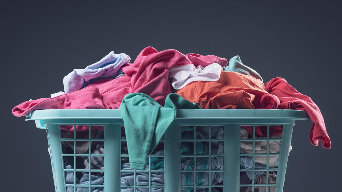 A basket of laundry