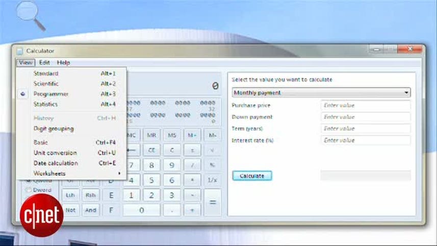 The full power of Windows 7 calculator