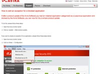 Avira's Web site provides information about how to address the faulty software update. 