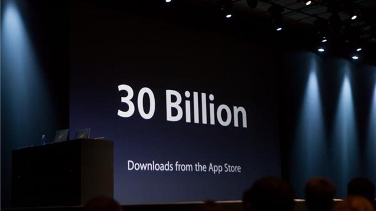 Apple's users have downloaded 30 billion apps from its App Store.