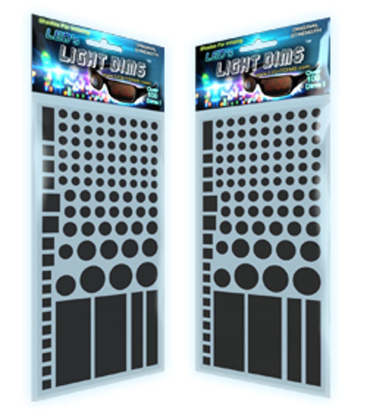 LightDims LED-blocking tabs.