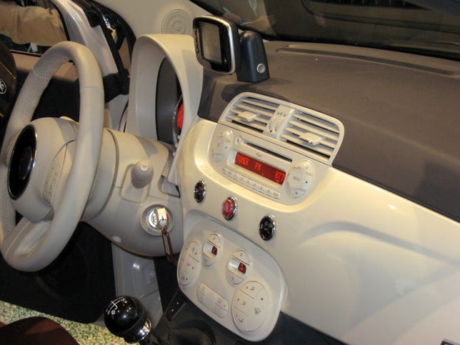 The Fiat 500 dash design is as clean as the iPod's.
