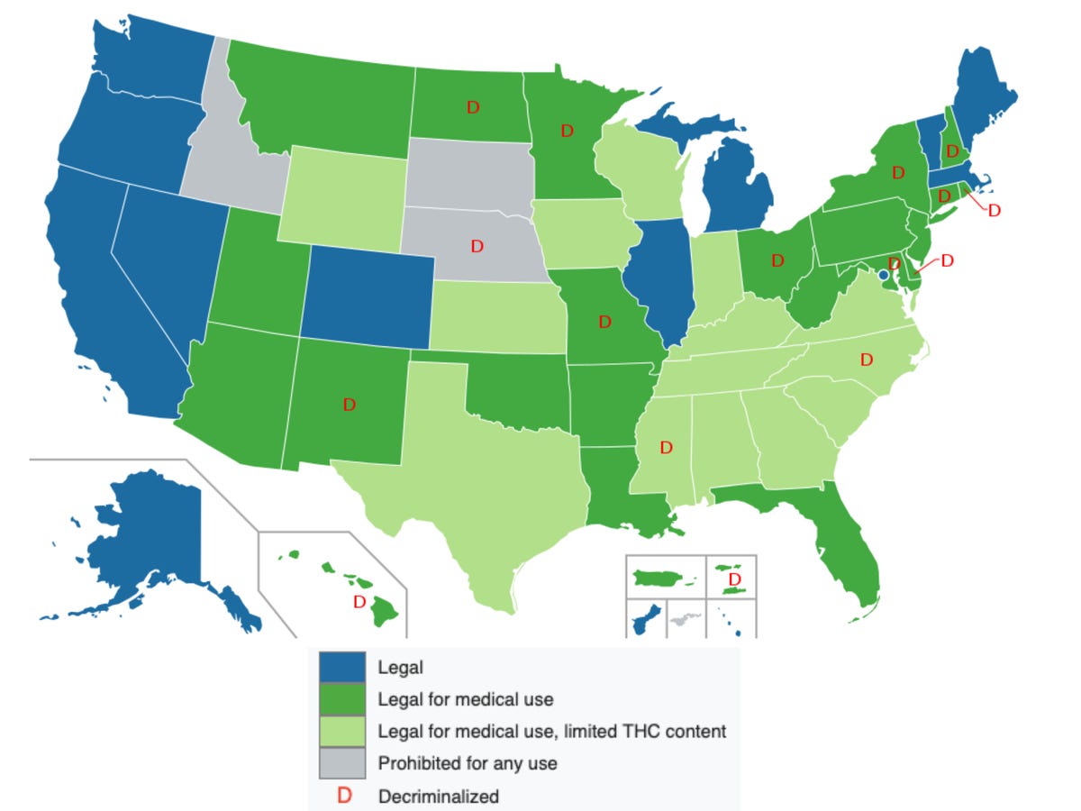 marijuana laws state by state