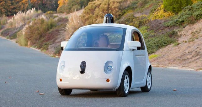 The first fully functional prototype of Google's self-driving car debuted in December 2014.
