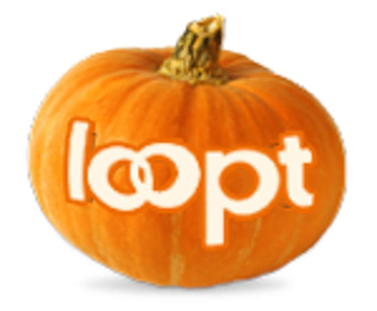 Loopt logo on pumpkin