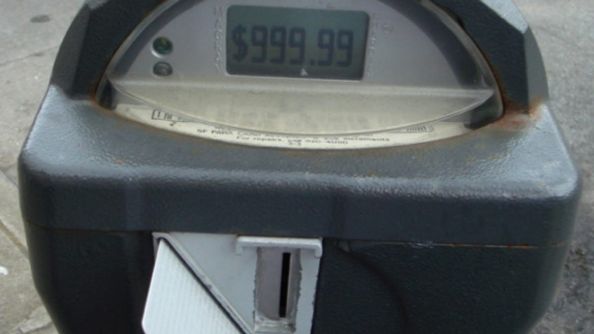 MacKay parking meter reads $999.99