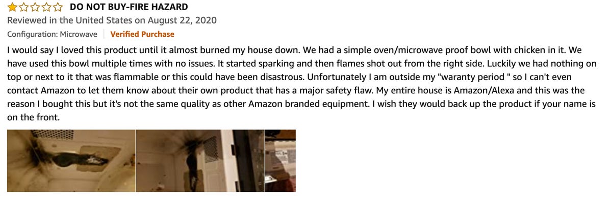 Amazon microwave review