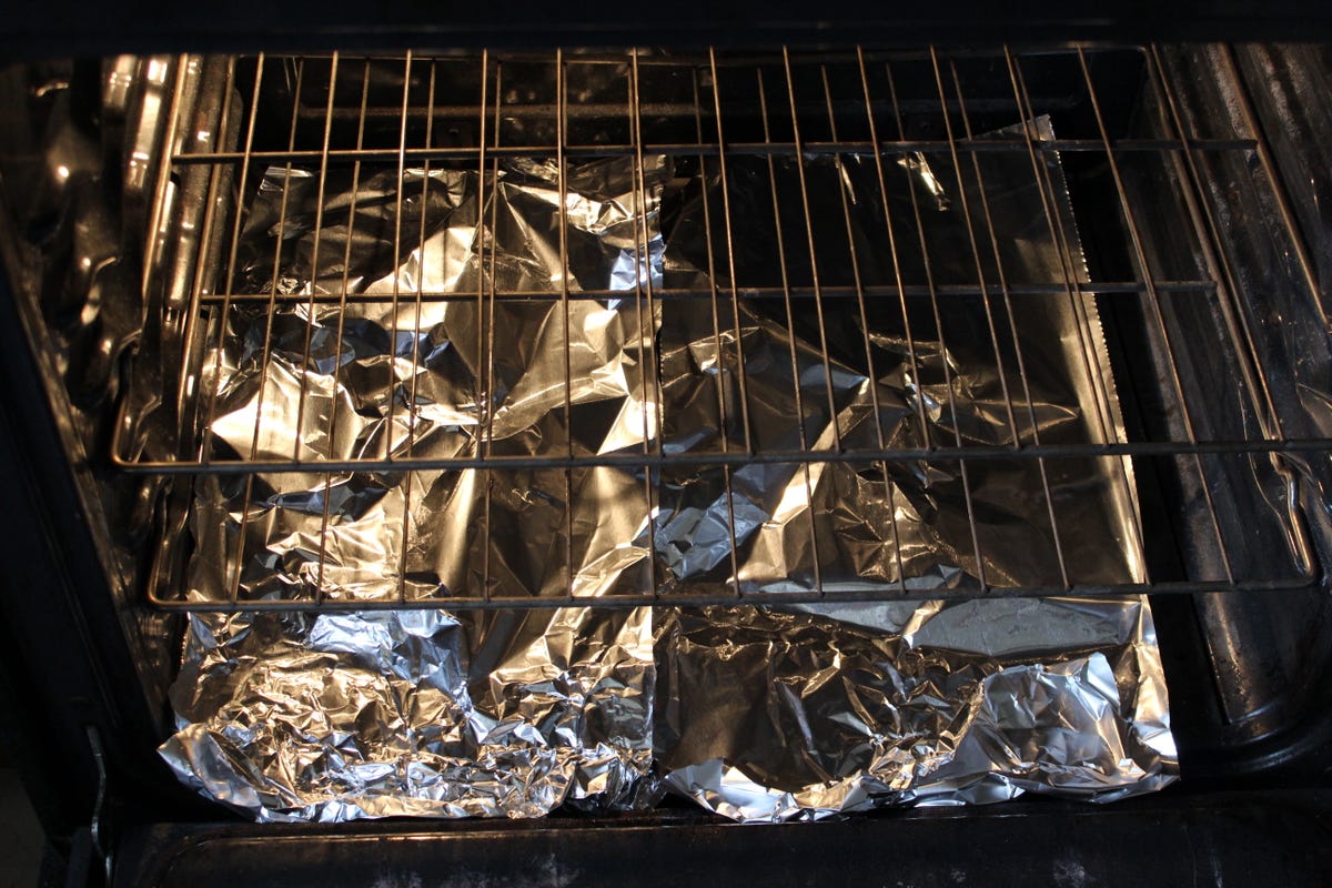 foil in the oven