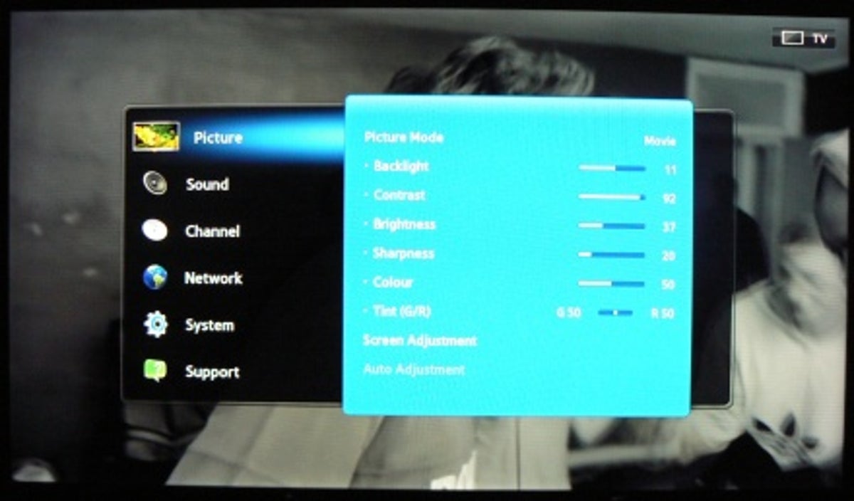 Samsung UE60D8000 menus