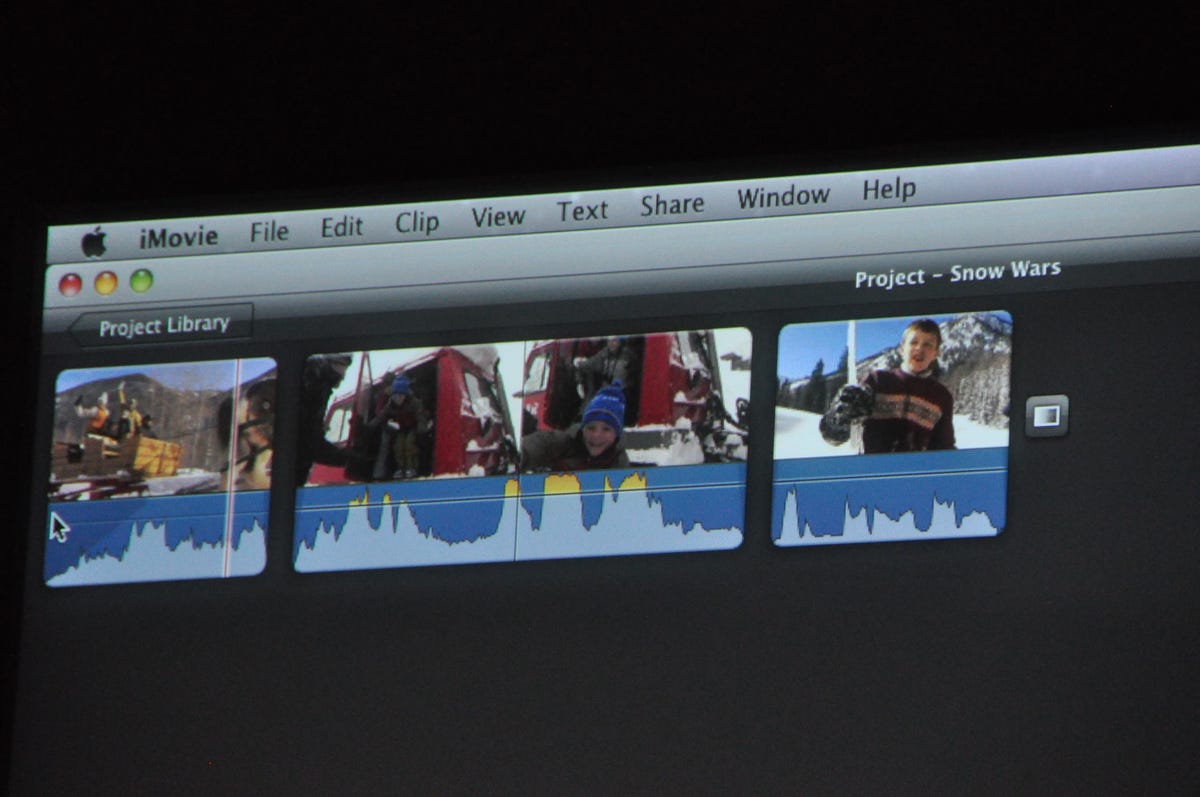iMovie audio editing
