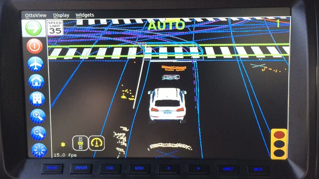 Delphi autonomous car sensor display
