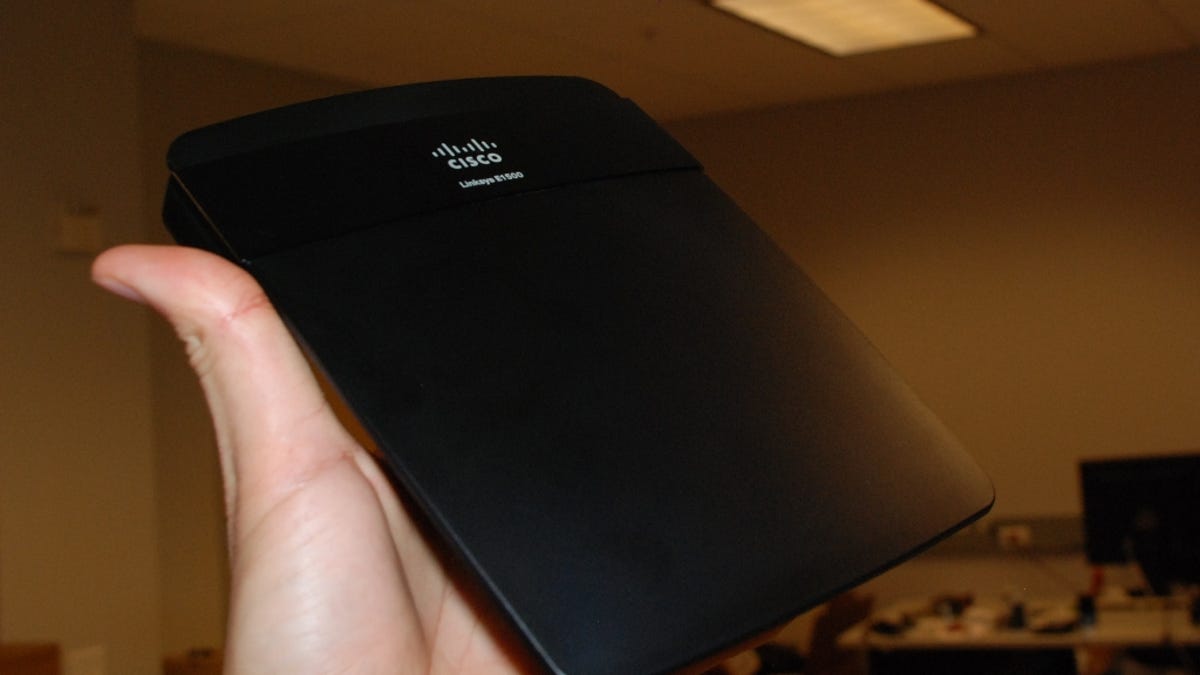 The new jewelry-box Linksys E1500 router from Cisco.