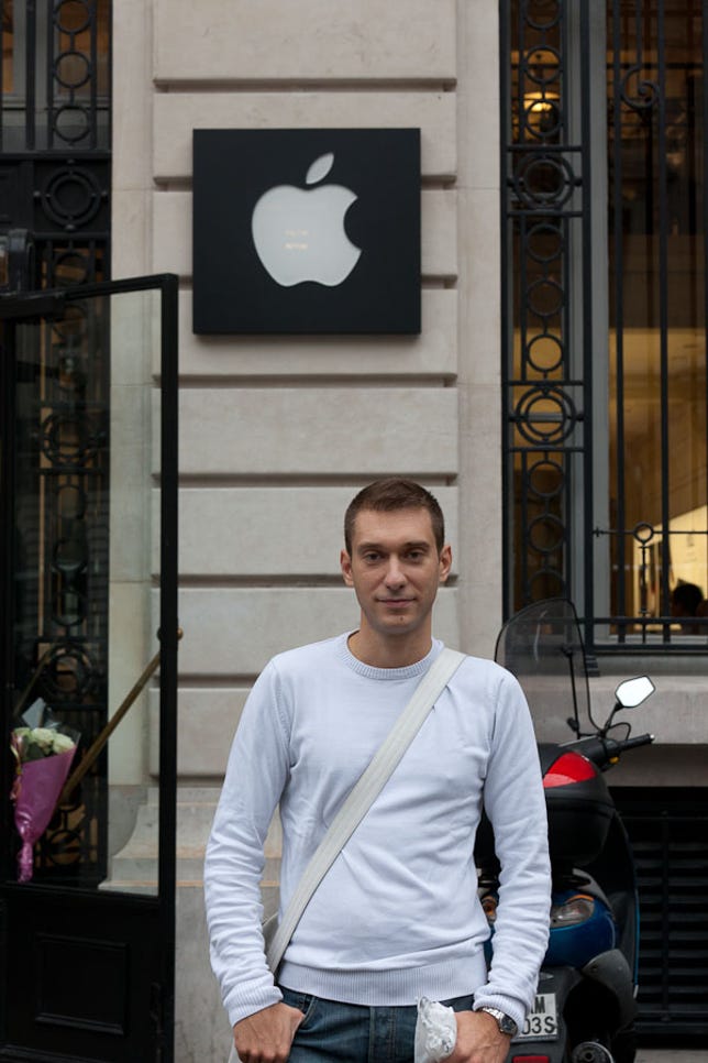 Cedric Jacquiot bought a memorial iPod Shuffle as a collector's item the day after Steve Jobs died.