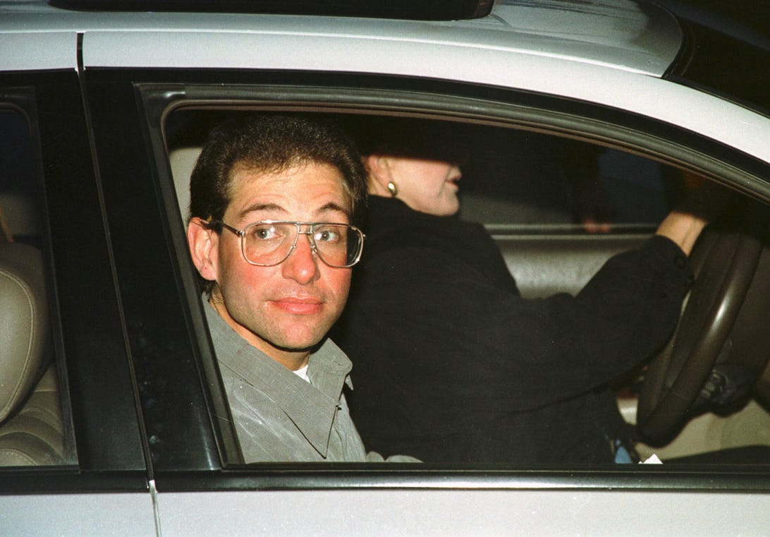 Kevin Mitnick after being released from the Federal Correctional Institution in Lompoc, Calif.,  in 2000
