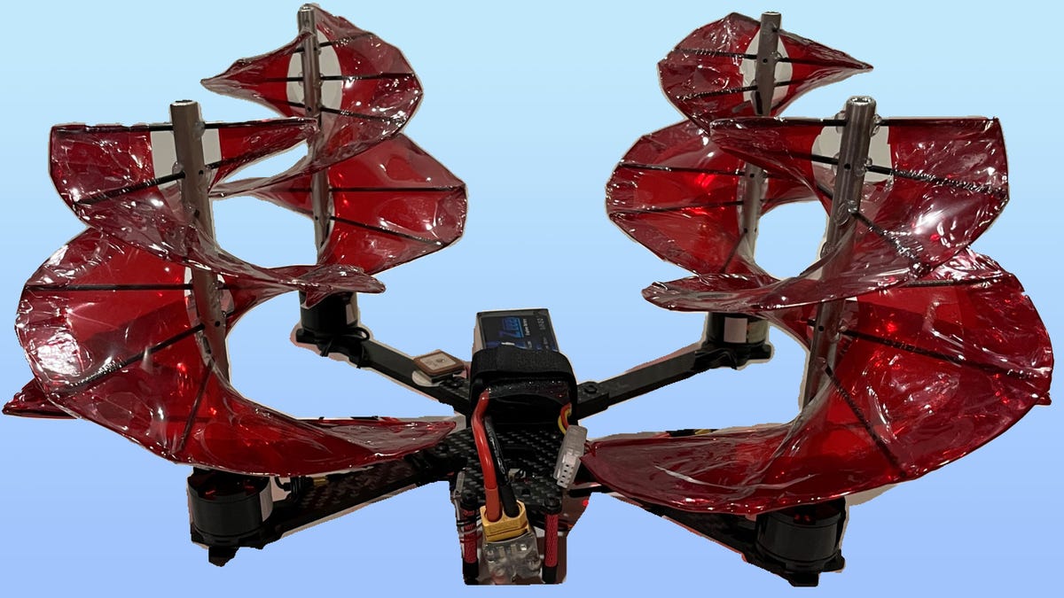 Da Vinci aerial screws on a quadcopter