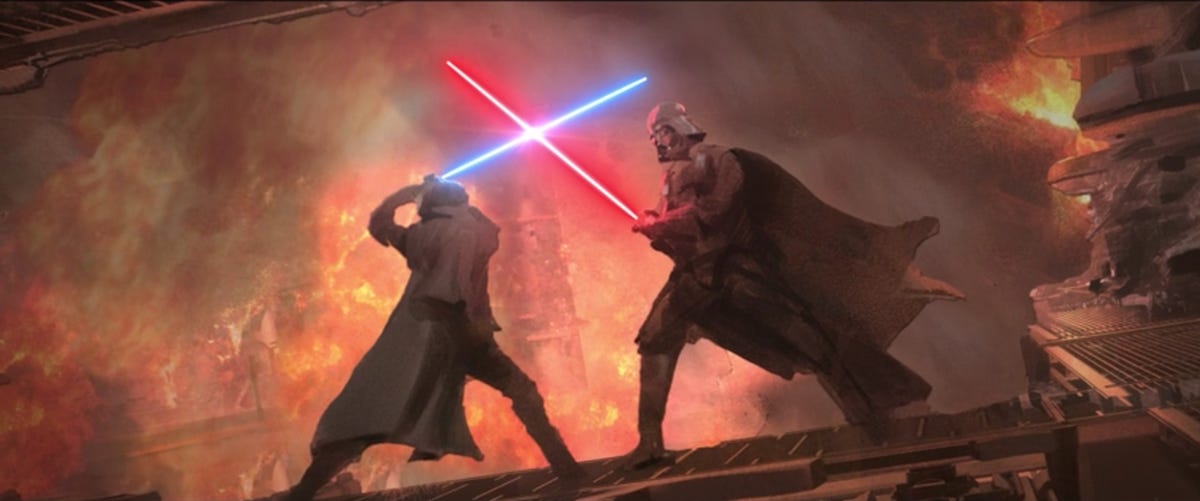Obi-Wan Kenobi vs Darth Vader concept art