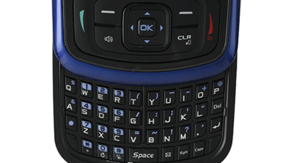 The QWERTY keyboard on the Blitz is for texting