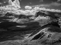 <p>A black and white landscape image, taken with an infrared converted camera</p>